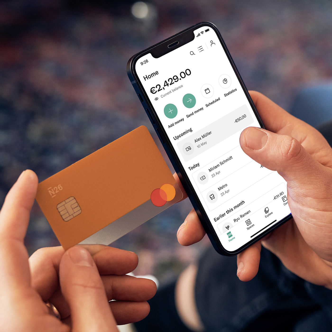 Official N26 Smart and Go card product photo