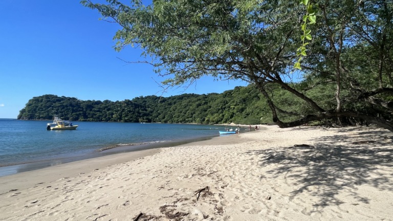 Beach and bay at Playa El Jobo in Guanacaste, Costa Rica, photographed in 2023