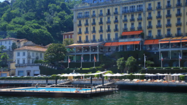 Grand Hotel Tremezzo and its pool on Lake Como in Italy
