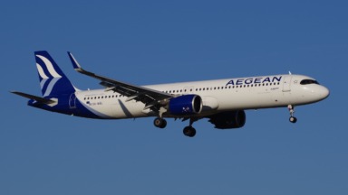 AEGEAN Airbus A321neo SX-NAE landt bij Berlijn; archieffoto van 19 januari 2026